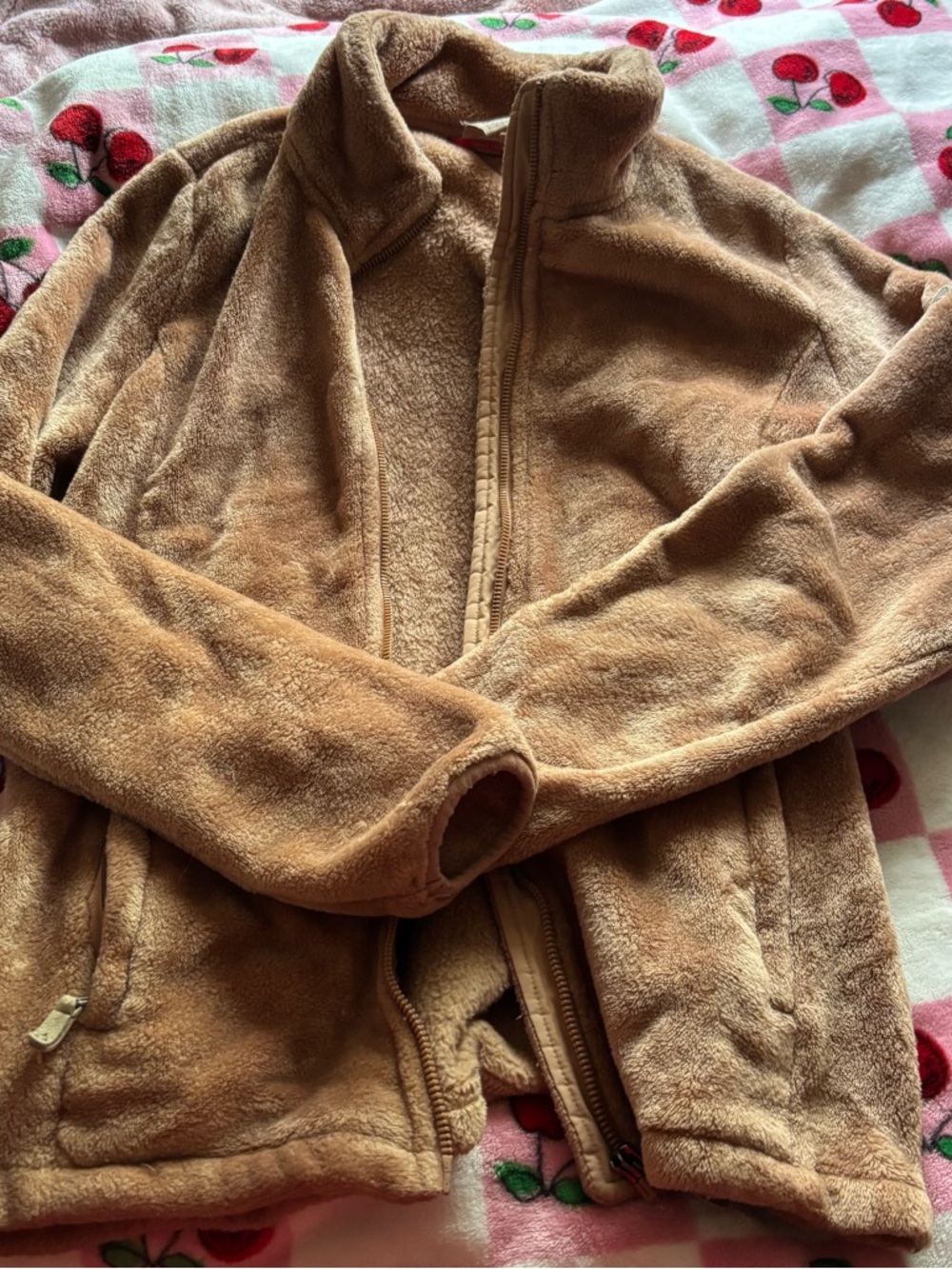 Gerry Weber Soft Teddy Fleece Jacket in Camel Brown